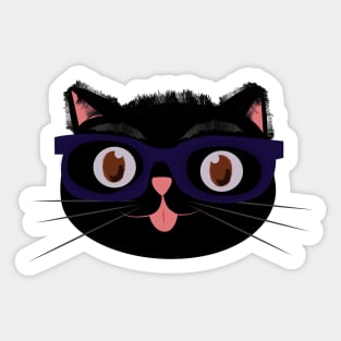 Black cat copy Sticker